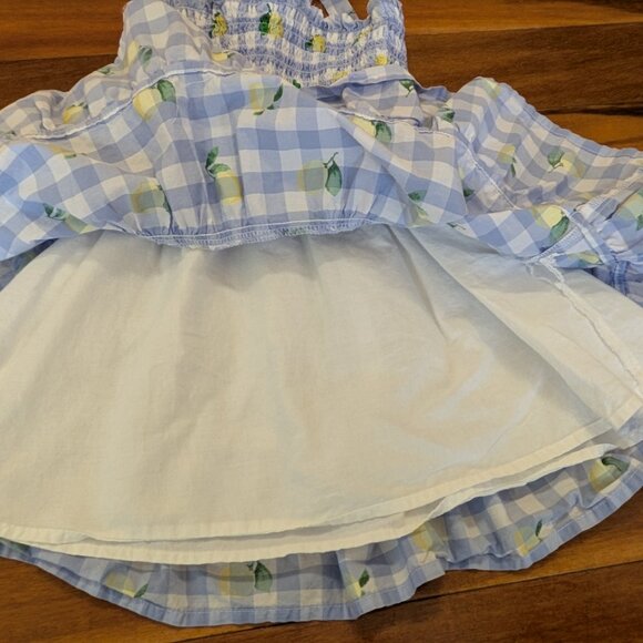 Janie & Jack Lemon Gingham Smocked Sundress (2T) - Picture 5 of 5
